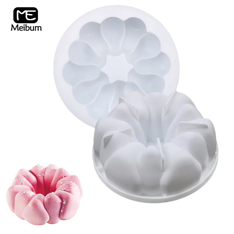 

Meibum Rock Flower Silicone Cake Mold For Baking Chocolate Mould Mousse Baking Tools Dessert Decorating