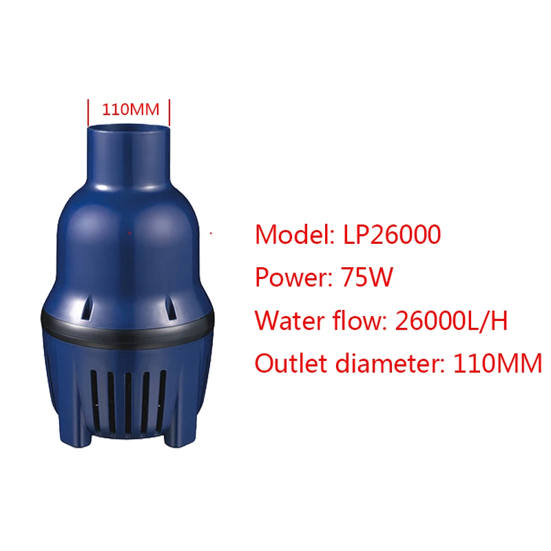 Jebao рыбий насос для циркуляции воды в гидропонной системе LP-26000 26000/H 75 W для искусственного пруда рыбы Садовый пруд насос высокой мощности погружной насос - Цвет: LP-26000 26T
