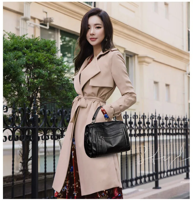 Сумка Корейская Мода Многофункциональная косая пролет мягкая кожа досуг вместительные сумки для молодых девушек сумка