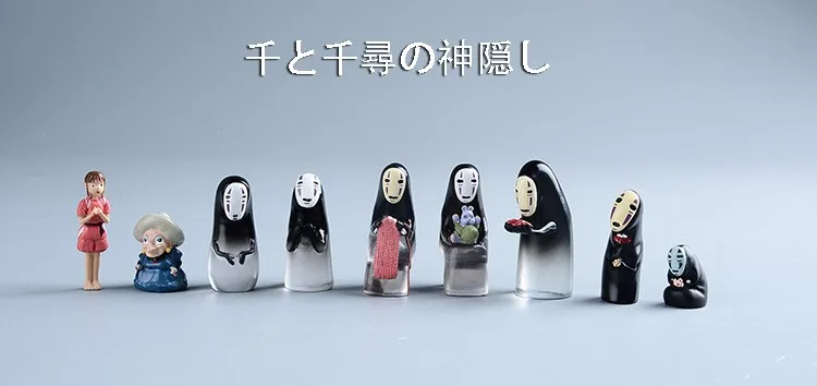 Тихиро миядзаки Хаяо Унесенные Призраками Фигурку Studio Ghibli Аниме Смолы Figuras Kaonashi Chihiros Парилки Мини-Детские Игрушки