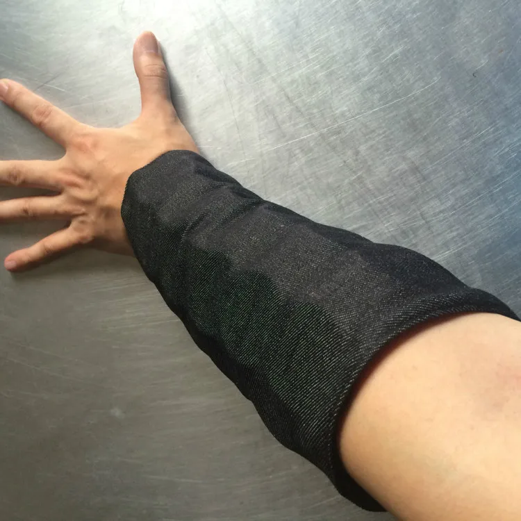 1 Pair Anti-cut Safety Sleeve Stainless steel Arm Protection Wrist Defense Armband Anti-stab Forearm Upper Arm Light Metal Armor (4)