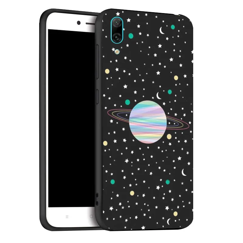 Чехол для huawei P Smart чехол s Coque космическая Луна астронавт чехол для телефона на huawei Y7 Y6 Y5 Prime Y9 чехлы - Цвет: x043