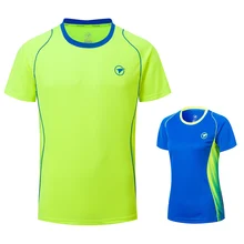 Новые быстросохнущие футболки для бадминтона, настольные теннисные майки для мужчин/женщин, спортивные рубашки, футболки для бега, спортивные топы для фитнеса A118