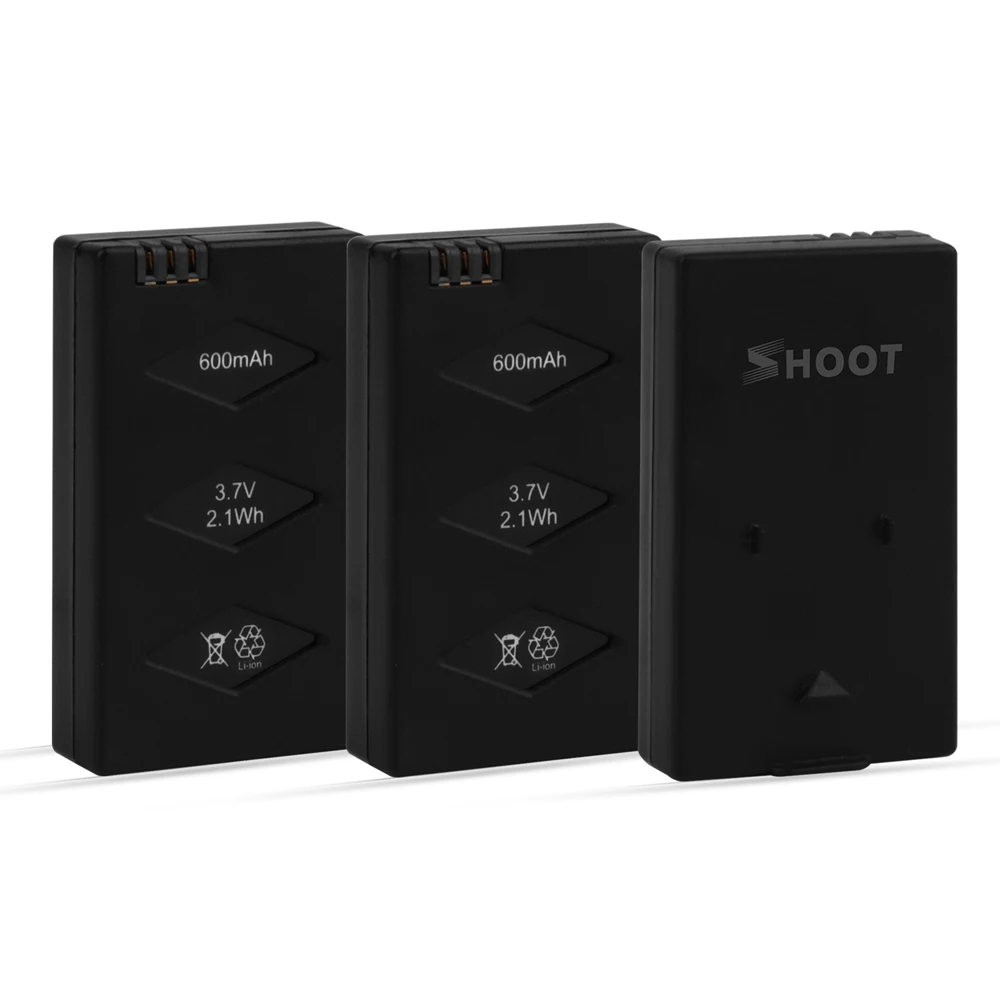3pcs 3.7V 600mAh Rechargeable Battery with 3 Way Bateries Charger for Parrot Jumping Sumo Swing Mambo Rolling Spider Mini Drone