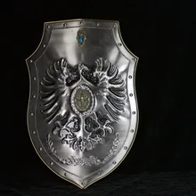 S2923 ручной работы средневековый Серебряный Железный летающий дракон щит Скорпион 15," X 27,7"