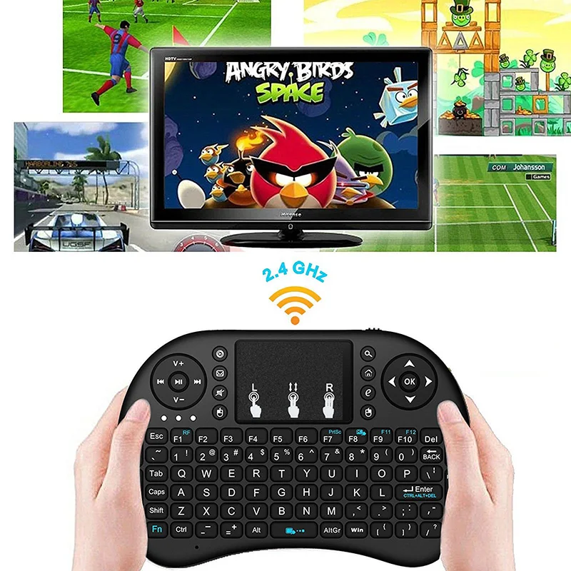 New Mini Wireless Keyboard I8 2 4 GHz USB Touchpad Keyboard Air Mouse Remote Control For