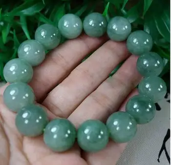 

Certified 100% natural Grade A Green yu Beads Bangle Bracelet with Certified