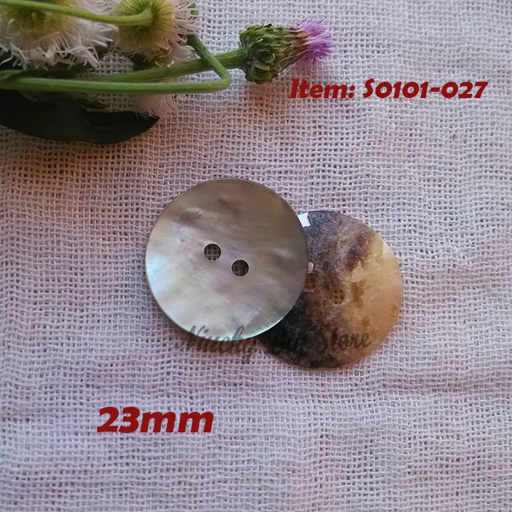 

144pcs 23mm 2 hole natural shell button mother of pearl shell buttons for scrapbooking diy accessories wholesale