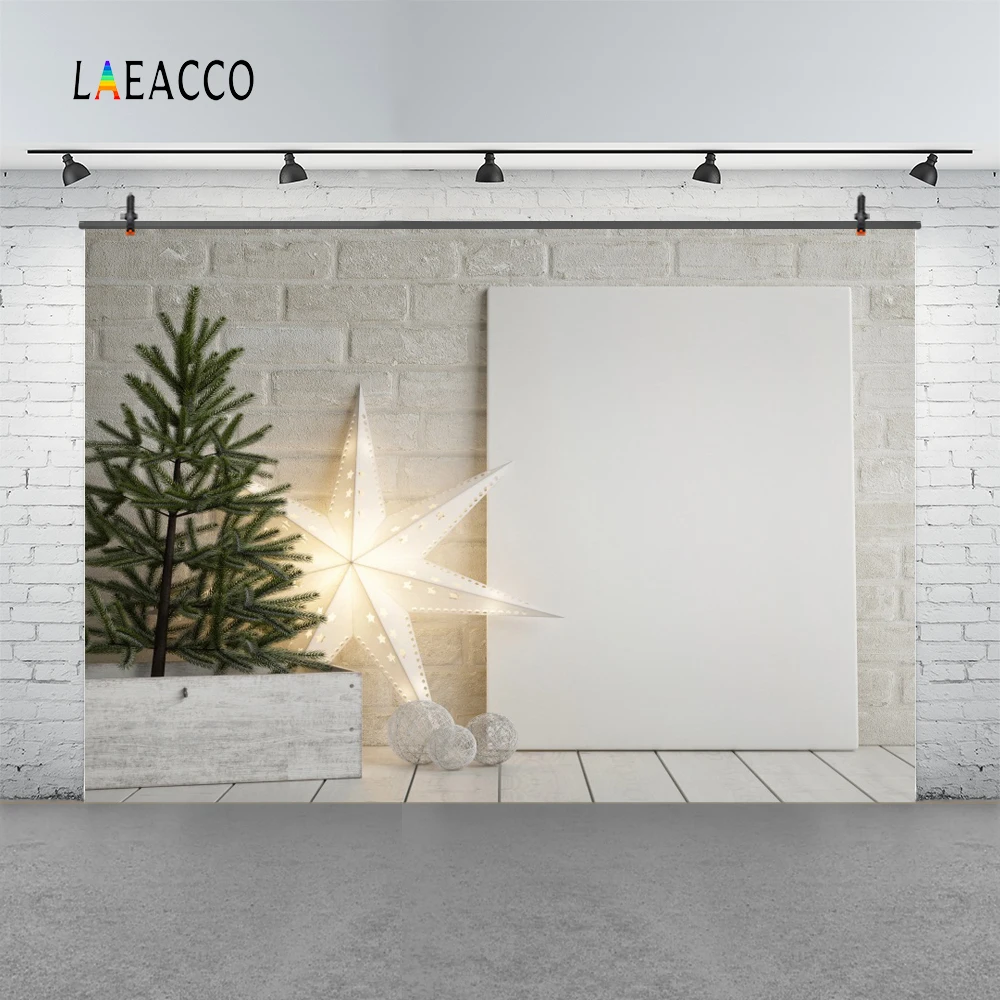 Laeacco Room Interior Board Pine Tree Bright Star Baby Photography Background Customized Photographic Backdrops For Photo Studio