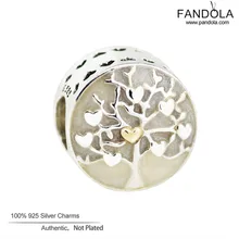 Серебро 925 пробы дерево сердец 585 бусины для изготовления ювелирных изделий Подходит для женщин для создания браслетов аксессуары kralen