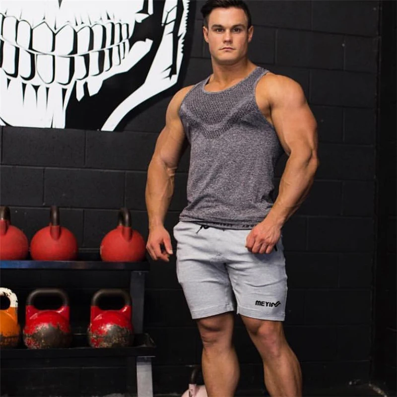 Shorts Man Gyms Fitness Short Sweatpants Jogger (7)