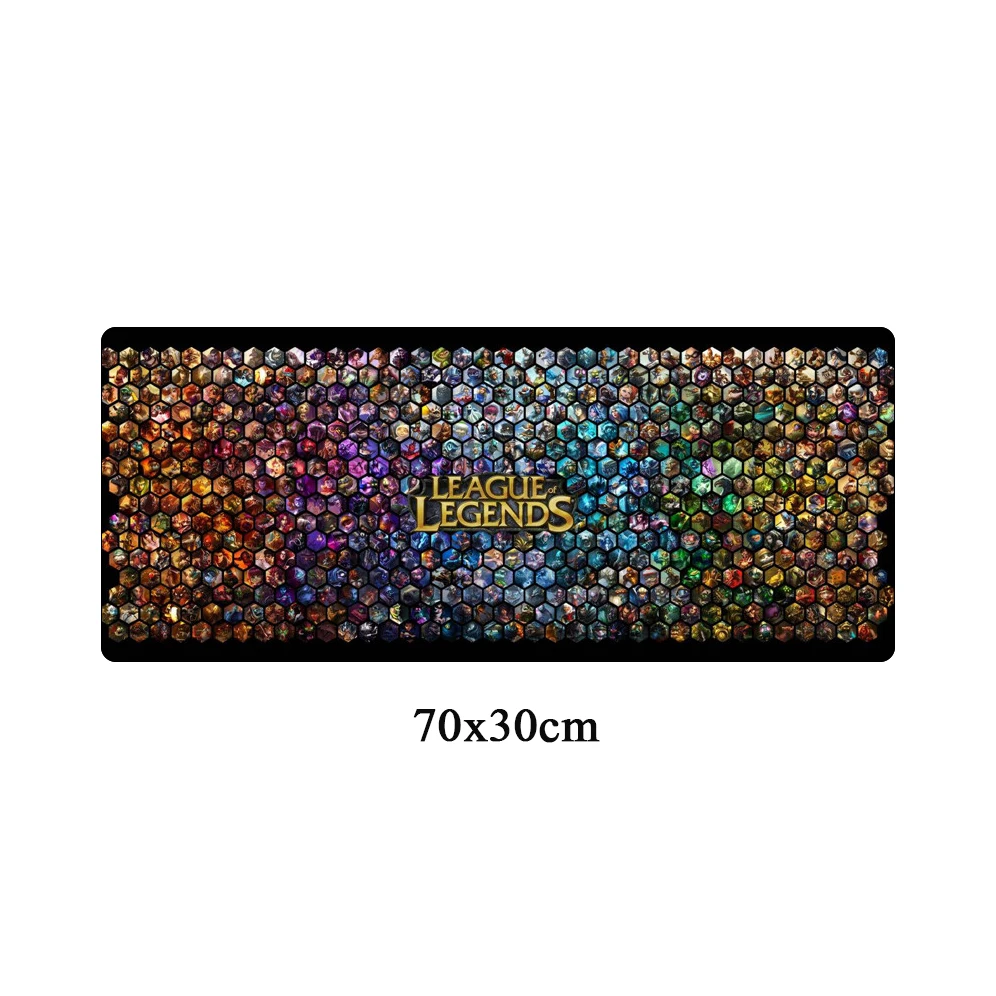 Большой коврик для мыши 70x30 см League of Legends нескользящая резиновая запирающаяся