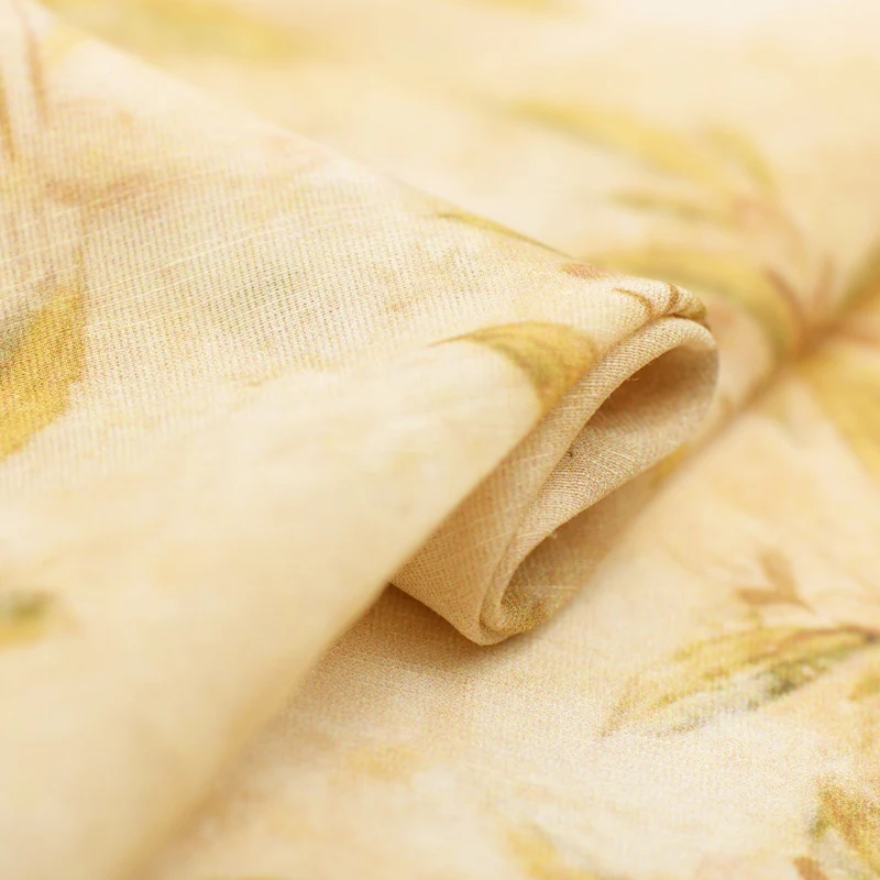 Льняная ткань передовая струйная шелковая ткань, полотно Смешанная одежда новая мода мягкая шелковая льняная дышащая ткань