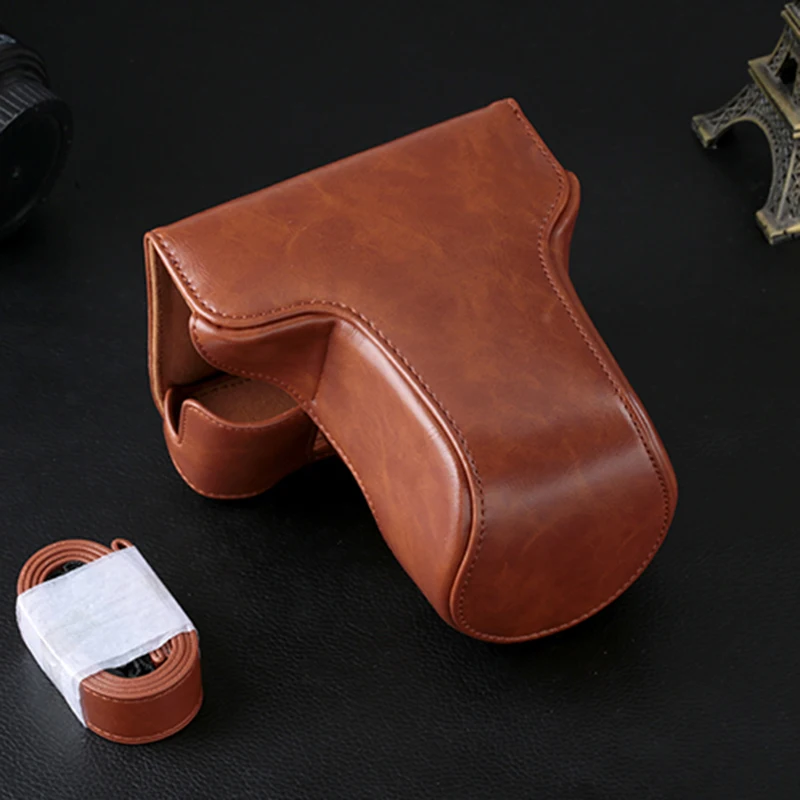 PU сумка для цифровой камеры кожаный чехол для Canon EOS M3 M10 M6 M2 M 15-45/18-55 мм объектив с плечевым ремнем кожаный чехол в стиле ретро