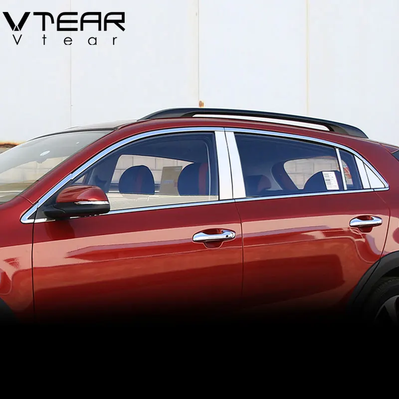 Vtear For Kia Rio Xline Car Window Protective Trim Cover Accessories