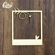 Qdai 12 шт./лот, деревянная рамка из фанеры, настенная фоторамка, домашнее украшение, комбинация, сделай сам, скрапбукинг, ремесла, деревянные подарки Wf044