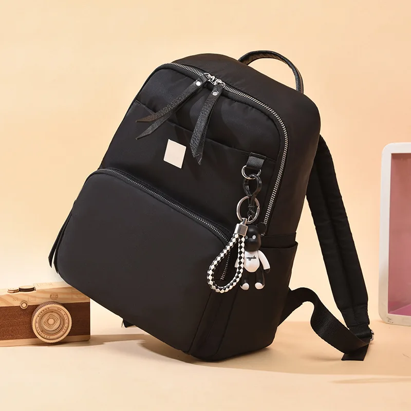 Arsmundi, дизайн, женский рюкзак, дикий, элегантный дизайн, рюкзак, нейлон, Повседневный, маленький рюкзак, подвеска в виде медведя, школьная сумка на плечо