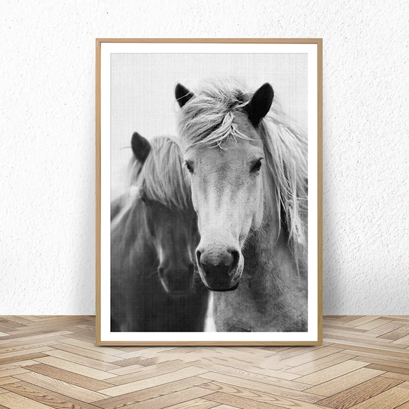 Horse Wall Art Print, Photography Black and White, Printable Horse Art, Black and White Horse Photo