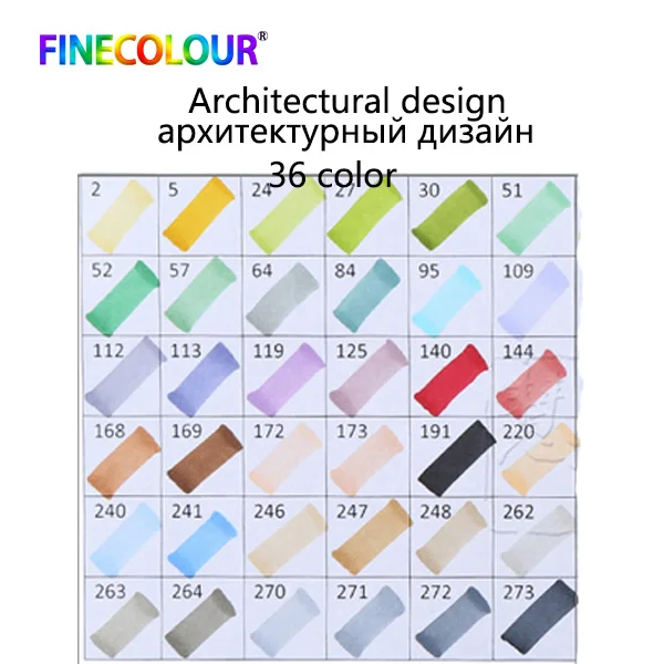 480 цветов Finecolour профессиональная маркер для рисования художника двойная головка перманентные маркеры набор эскизов мягкая ручка рисунок - Цвет: 36 color building