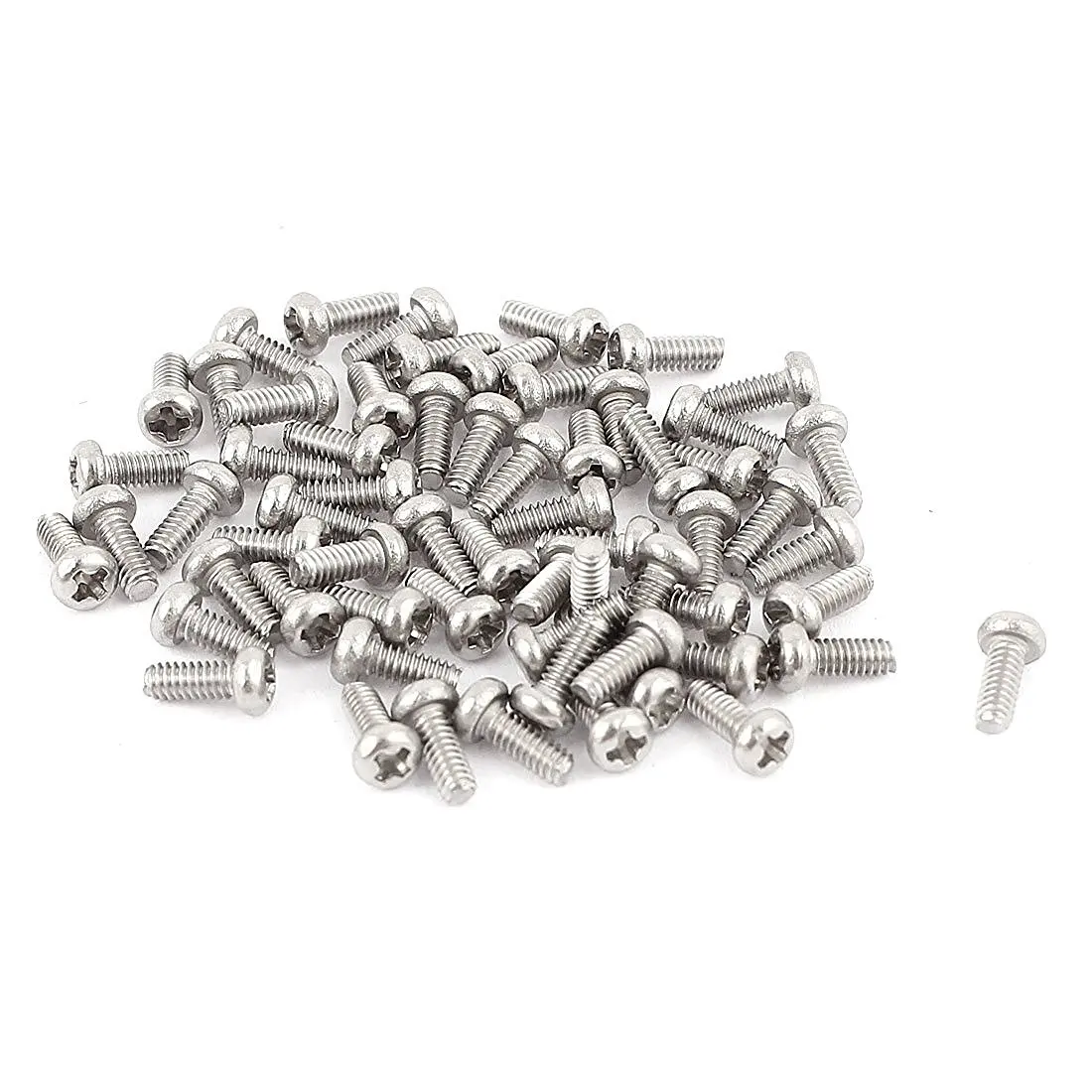 Buy M2 x 5mm 304 Stainless Steel Phillips Round Head Screws Bolt 60pcs from
