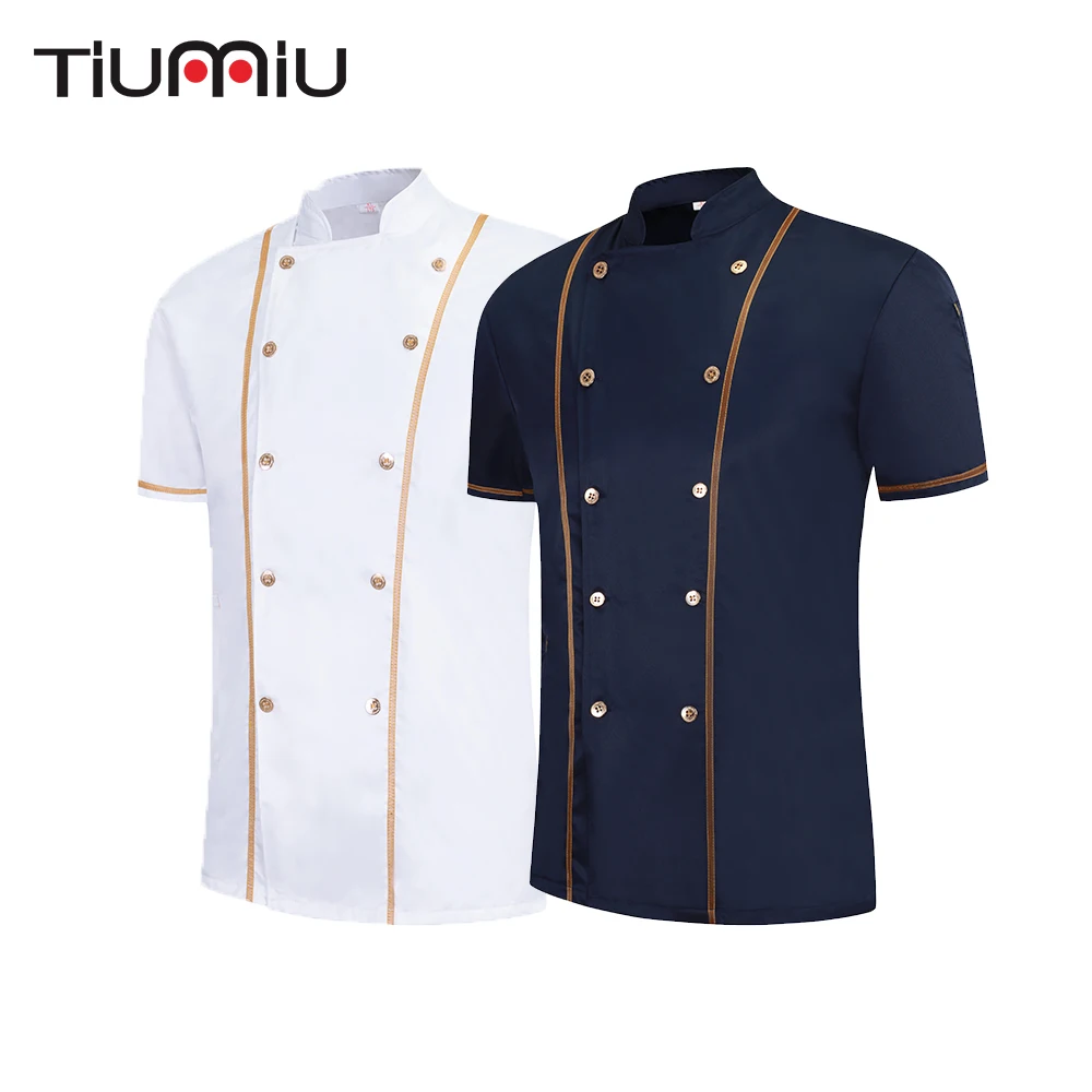 TAIDII Chaqueta de Chef Personalizada Chaqueta de Chef de Manga Corta Chaqueta de Chef de Manga Corta Bordada Personalizada Chaqueta de Chef Personalizada Chaqueta de Chef Personalizada