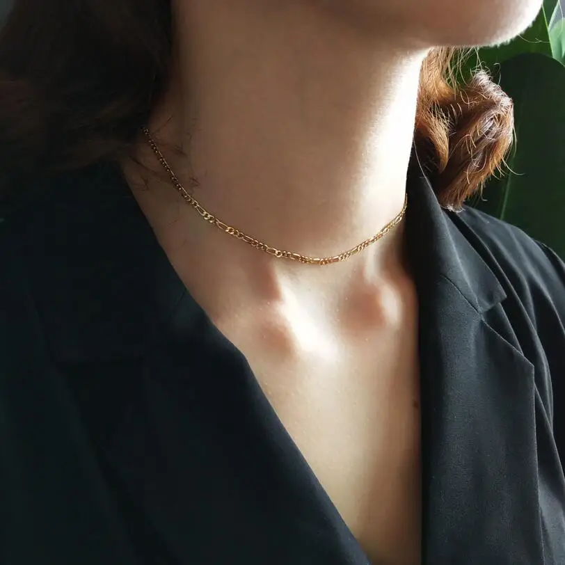 925 пробы Серебряная цепочка Ожерелье Золотая Мода 37 см необычная цепочка Ожерелье для женщин 925 Серебряное ювелирное изделие для шармов подарок