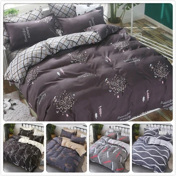 

Europe Cotton Bed Linen 3/4 pcs pieces Bedding Set Full King Queen Single Size Duvet Cover Quilt Comforter Case 200x230 220x240