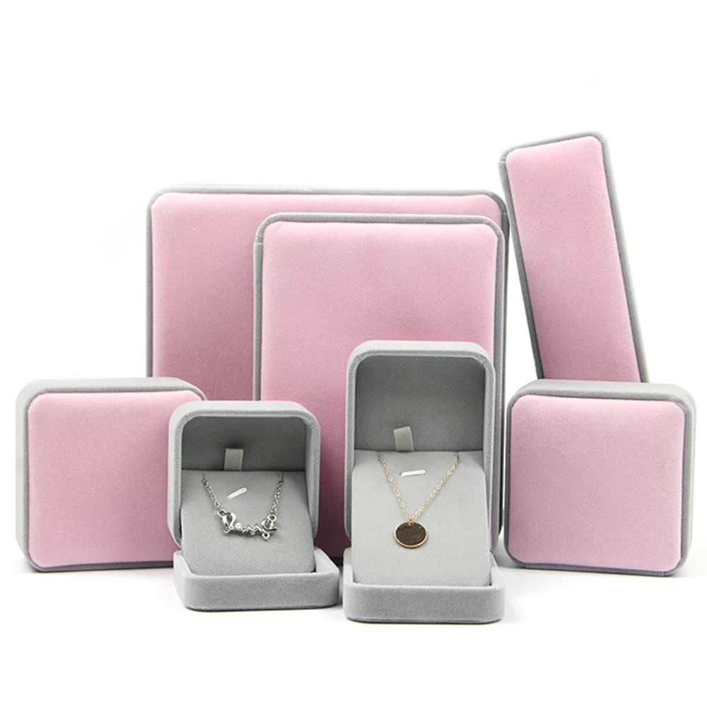 

Jewelry Box For Rings Earring Necklace Bracelets Set Display Square Packaging Jewellery Wedding Gift Boxes Organizer Multisize