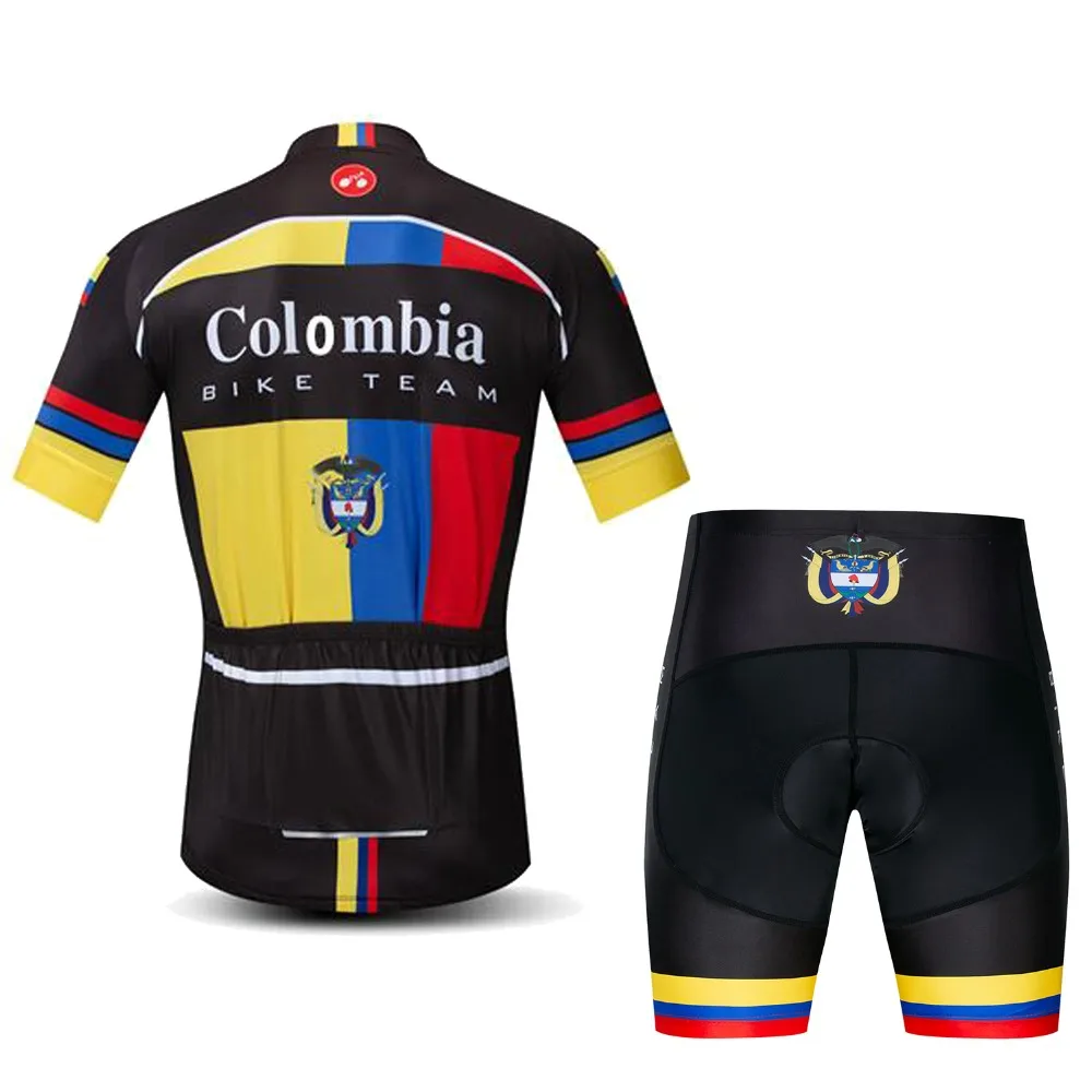 Men-Cycling-Jersey-Set-Short-Sleeve-MTB-Bike-Bicycle-GEL-Shorts-Colombia-Germany-Poland-Brazil-Spain (1)