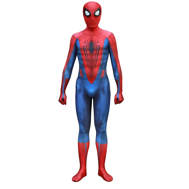 Костюм для взрослых и детей «Капитан Америка: Человек-паук»; Карнавальный Костюм «зентай»; костюм супергероя; комбинезоны - Цвет: Conjoined Mask