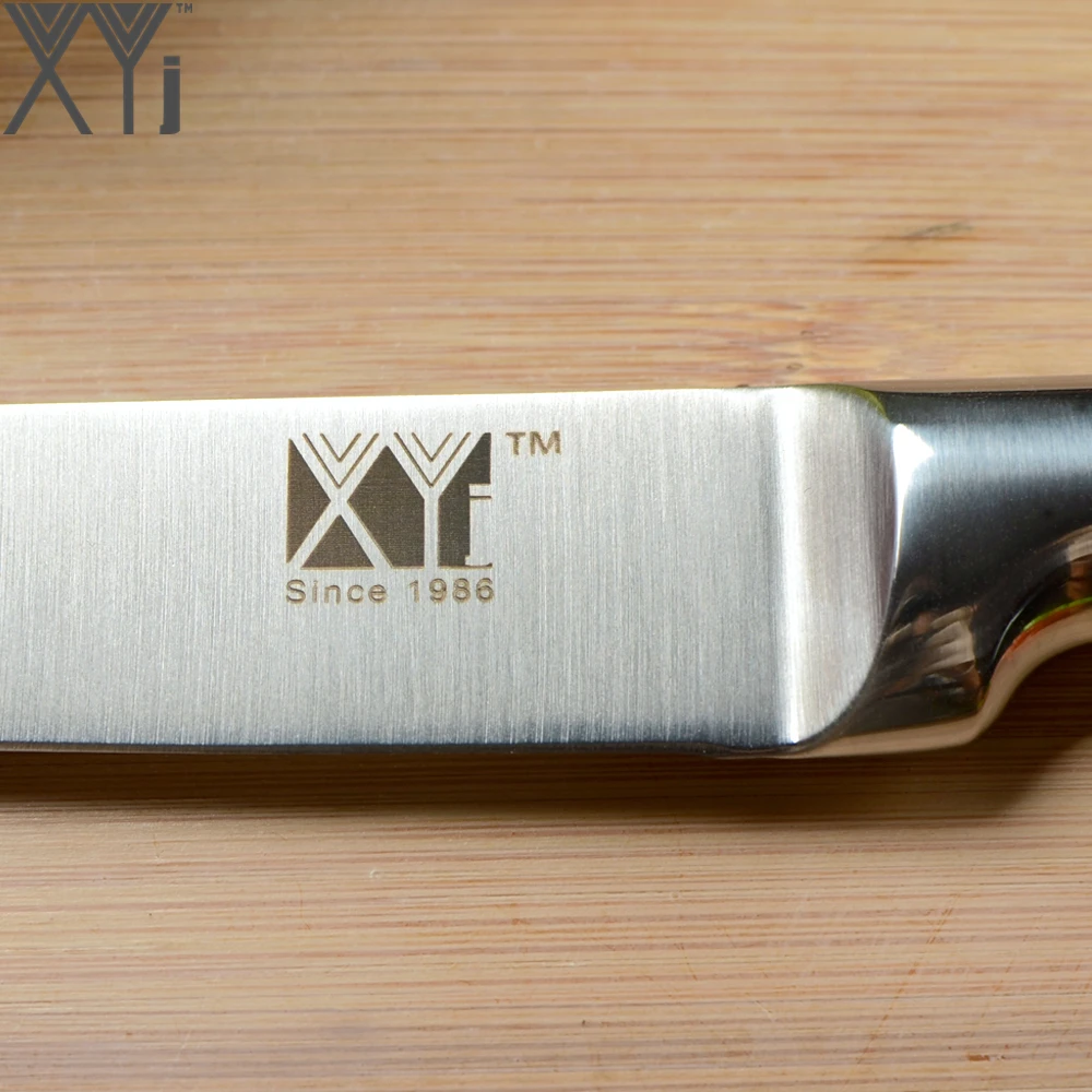 Хорошее качество XYj абсолютно 8 дюймов зубчатый нож для хлеба и 5 дюймов Универсальный нож из нержавеющей стали лучший домашний кухонный нож комплект из 2 предметов