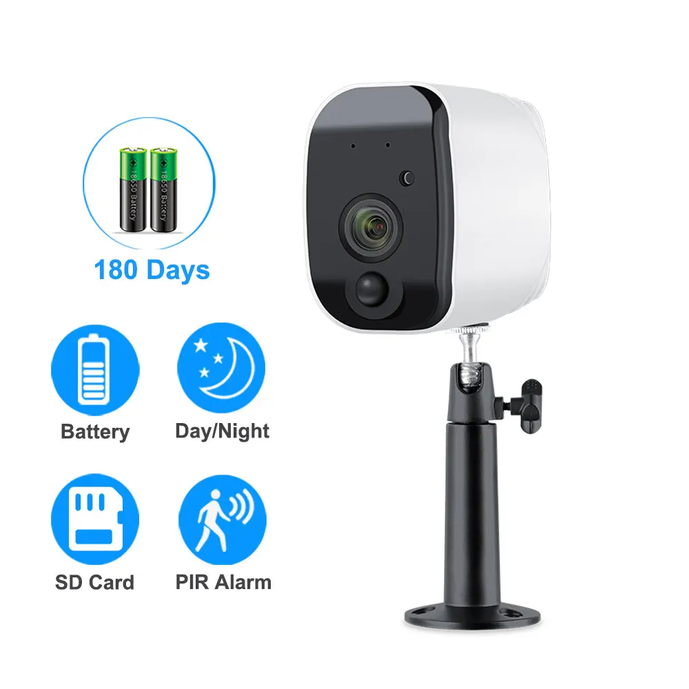

Outdoor Battery WiFi Camera 1080P HD Wireless Audio Rechargeable Battery Surveillance IP Camera Motion Detection PIR email