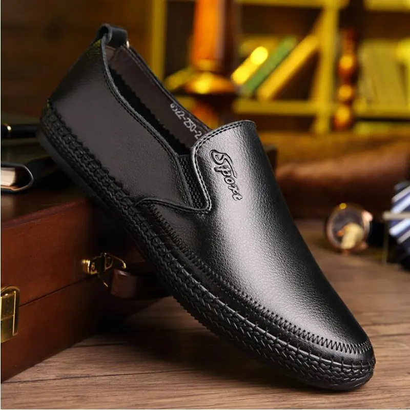 Flambant Sur Noir marron De 452 En Neuf Conduite Moyen Cuir Véritable D'âge Chaussures Silp Papa Doux Super Mocassins Hommes Pour doerCBx