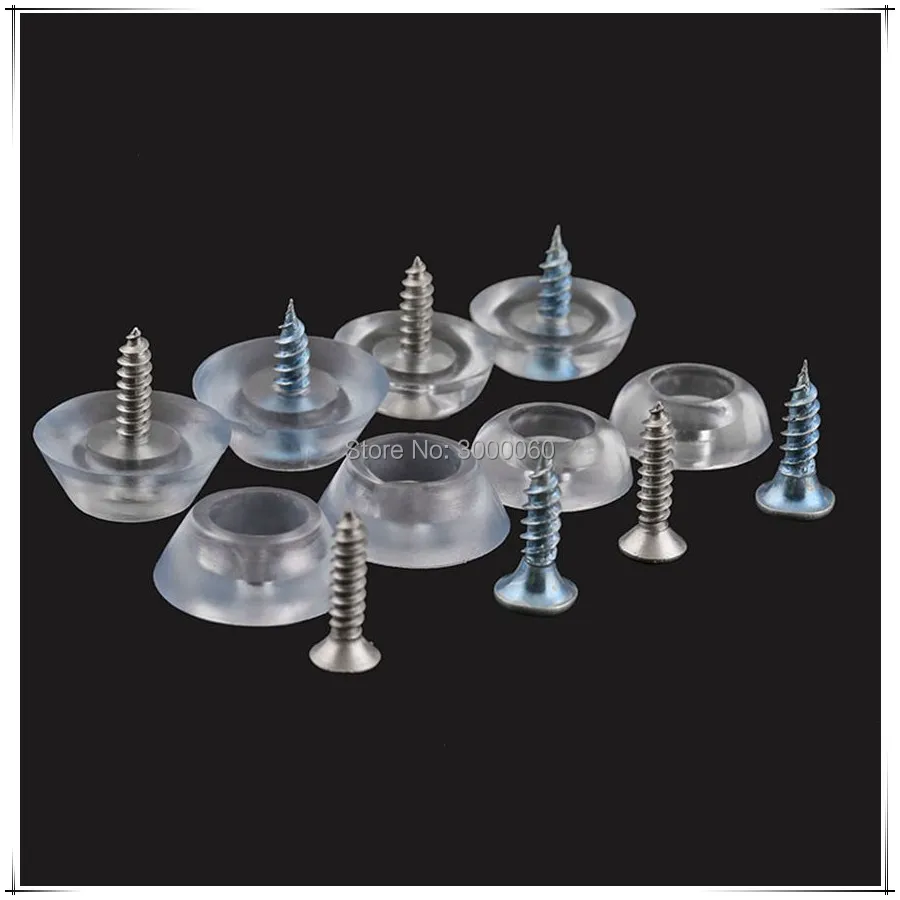 17mm Diameter Transparent Silicone Pad Anti slip Washer With M3x16mm