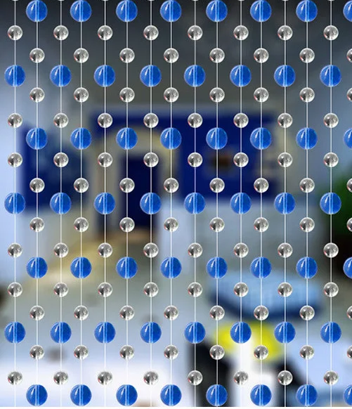 33 полосы* 1,2 метра) смешанные цвета Висячие Хрустальные стеклянные гирлянды из бисера прядь украшения, свадебный фон окна двери занавески - Цвет: Blue