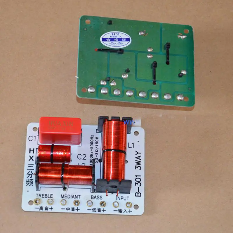 2pcs 150w Multi Speaker 3 Unit Audio Frequency Divider 3 Way Crossover