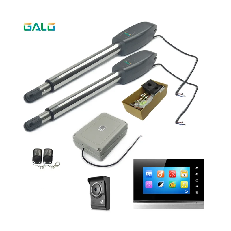 Heavy Duty Worm Gear Automatic Swing Gate Opener with Wired Video Door Phone Visual Video system