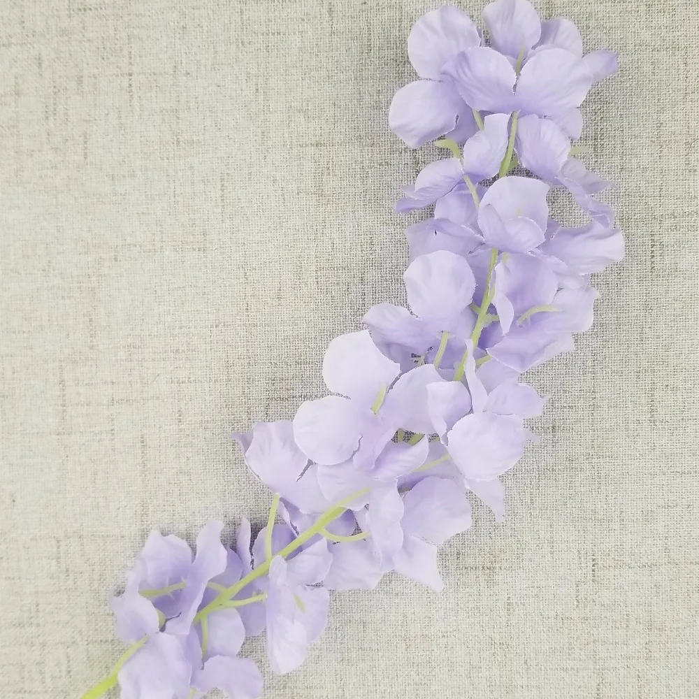 

New color Artificial Flower Vine Silk Rattan Strip Wisteria Silk Garlands Romantic Wedding Decoration Party DIY Craft Wreath