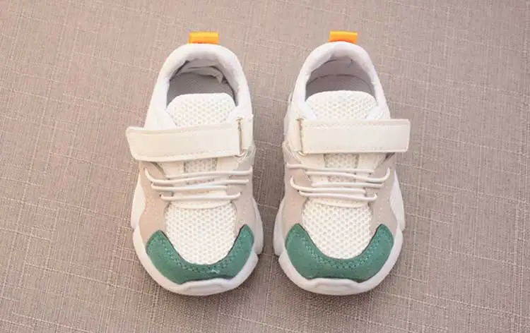 Children shoes 2019 new breathable mesh girls & boys running shoes patchwork PU children tennis sneakers kids athletic shoes (29)