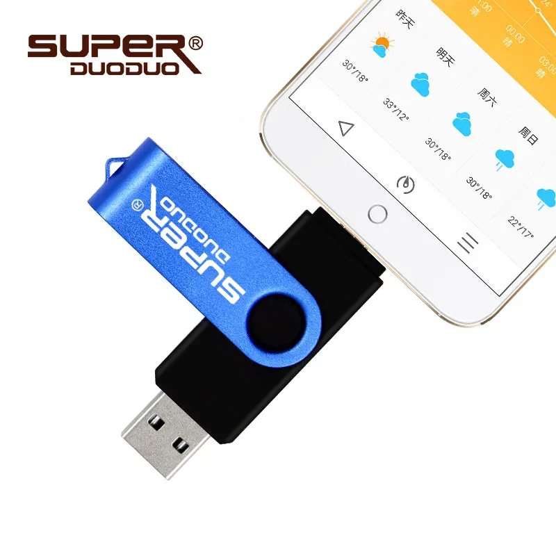 OTG флэш накопитель usb 8 ГБ 2 0 pen drive 32 Гб 128 карта памяти 16 64 для телефона/планшета