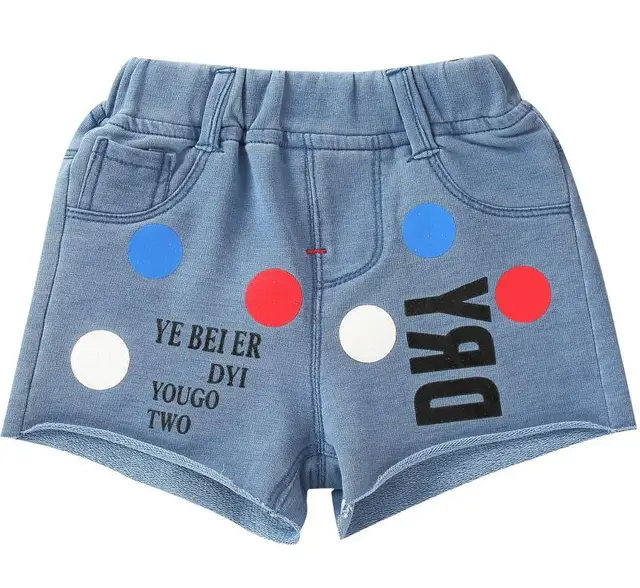 red ripped jean shorts