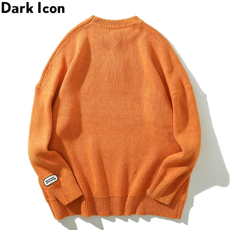 Мужской рваный свитер Dark Icon Свитер оверсайз с круглым вырезом одежда для