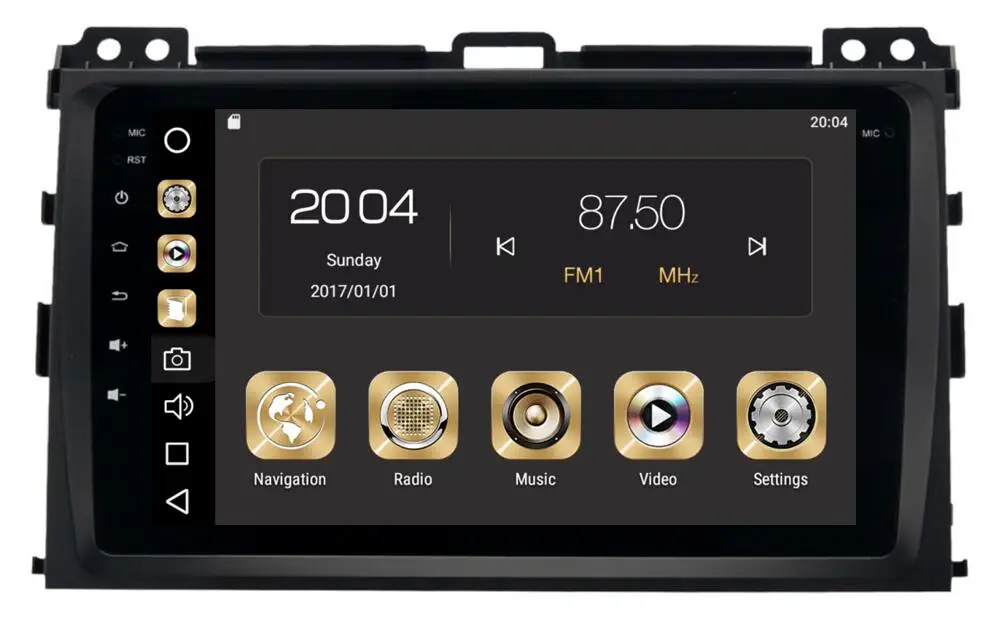 Perfect 32gN 4GRam 8" Android 9.0 Car Audio for Toyota Prado 120 2004-2009 Headun Stereo Video GPS Navi Multimedia IPS Monitor Radio 1