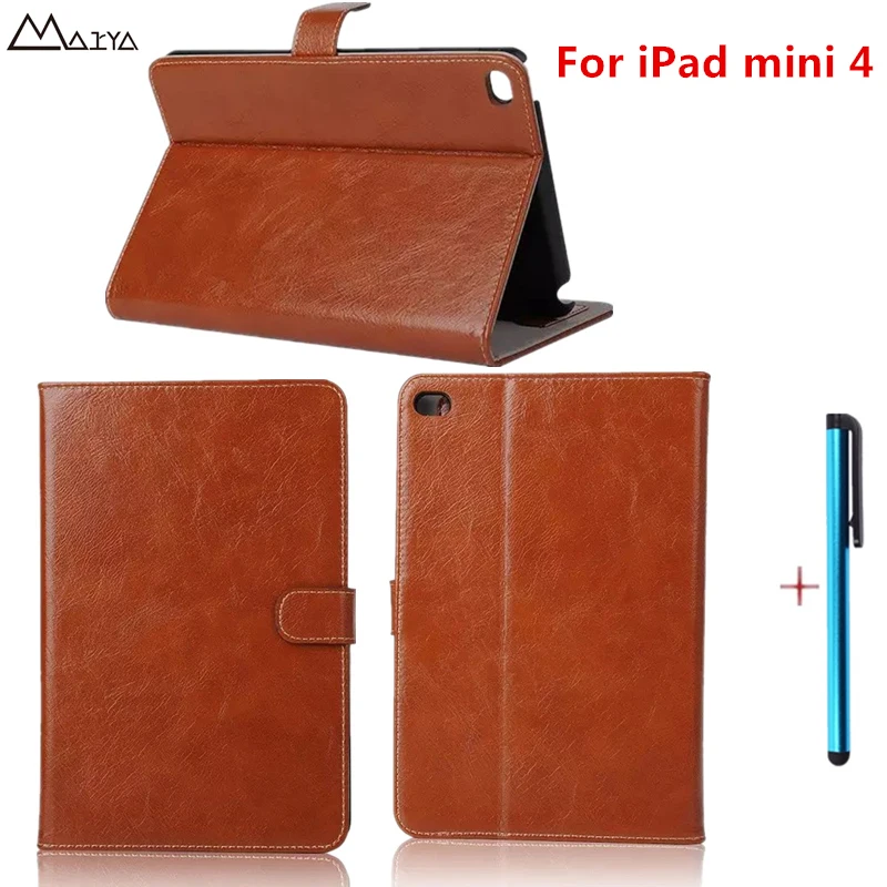 Deluxe Crazy Horse pattern Ultra Protective Shell For iPad mini4 Leather Stand Smart Case For Apple iPad mini 4 with touch pen apple-ipad-case : image Deluxe Crazy Horse pattern Ultra Protective Shell For iPad mini4 Leather Stand Smart Case For Apple iPad mini 4 with touch pen apple-ipad-case