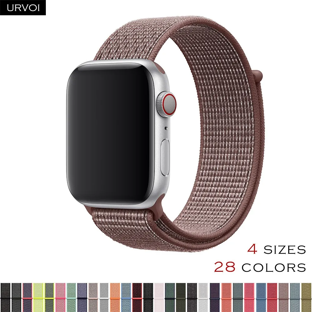 

URVOI Fall 2018 Sport loop for apple watch series 4 3 2 1 band for iwatch NIKE+ breathabe strap hook fastener woven nylon 40 44