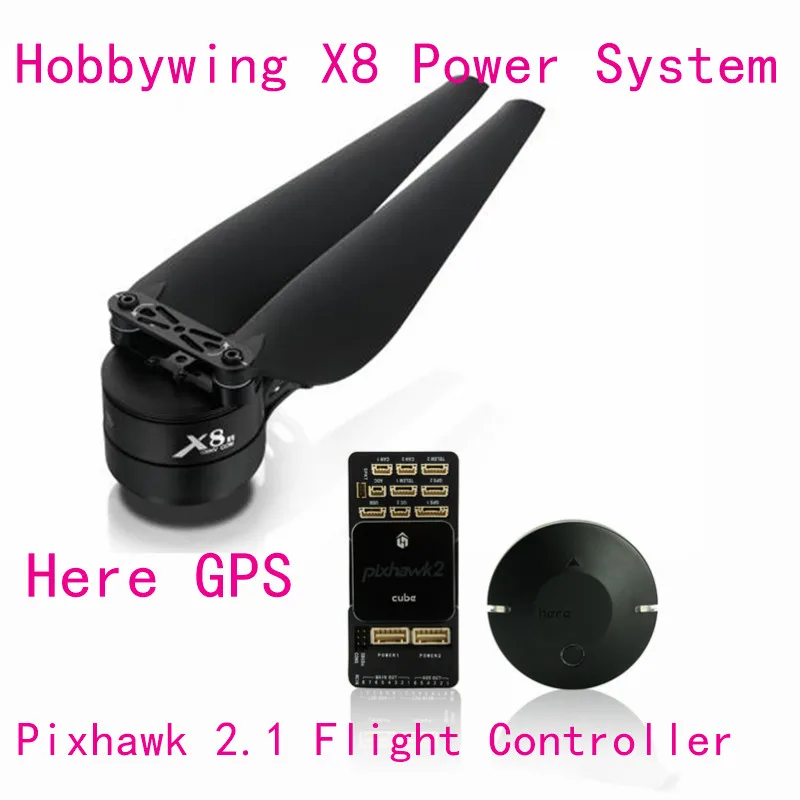 TATOR-RC Hobbywing X8 Power System with Pixhawk 2.1 Standard Autopilot Flight Controller + Here GPS GNSS  for Agricultural drone