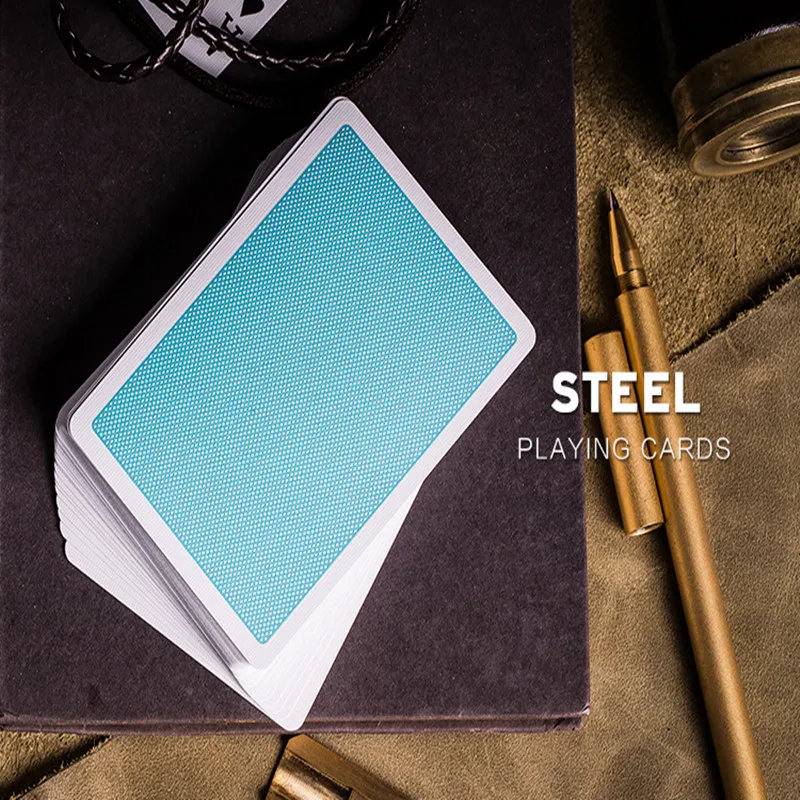 

1 Pcs Steel Playing Cards Poker Colored Box Deck USPCC Limited Edition New Sealed Magic Deck Props Magia Tricks Funny Gifts