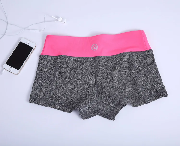 Летняя с высокой талией шорты для женщин спортивные тренировки в зале фитнес Yogaing для похудения пляжная доска одежда работает Одежда для упражнений - Цвет: grey hot pink