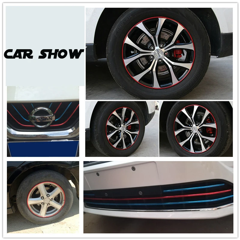 

8 meters For W211 W203 W204 W124 W201 car wheel protection ring /tire decorative strip tape Side Rein Car Chrome PVC Strips