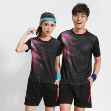 Одежда для бадминтона для женщин/мужчин, быстросохнущая одежда для настольного тенниса, Спортивный Теннисный костюм, комплекты одежды для бадминтона 3070